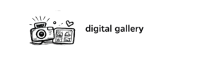 Hand-drawn icon representing a digital photo gallery