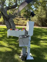 TurnKey-Pro photo booth outdoor setup with props table by beÜtiful Pixels in Orange County