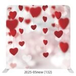 Red hearts 8x8 photo booth backdrop